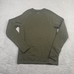 Terramar Men’s Shirt Medium Olive Green Base Layer Outdoor Camping Gorpcore
