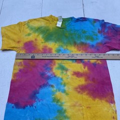 Colortone Shirt Mens Large Multicolor Tie Dye Graphic Tee Crewneck Cotton