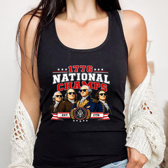 1776 National Champs Presidents USA American 4th of July Tank Top