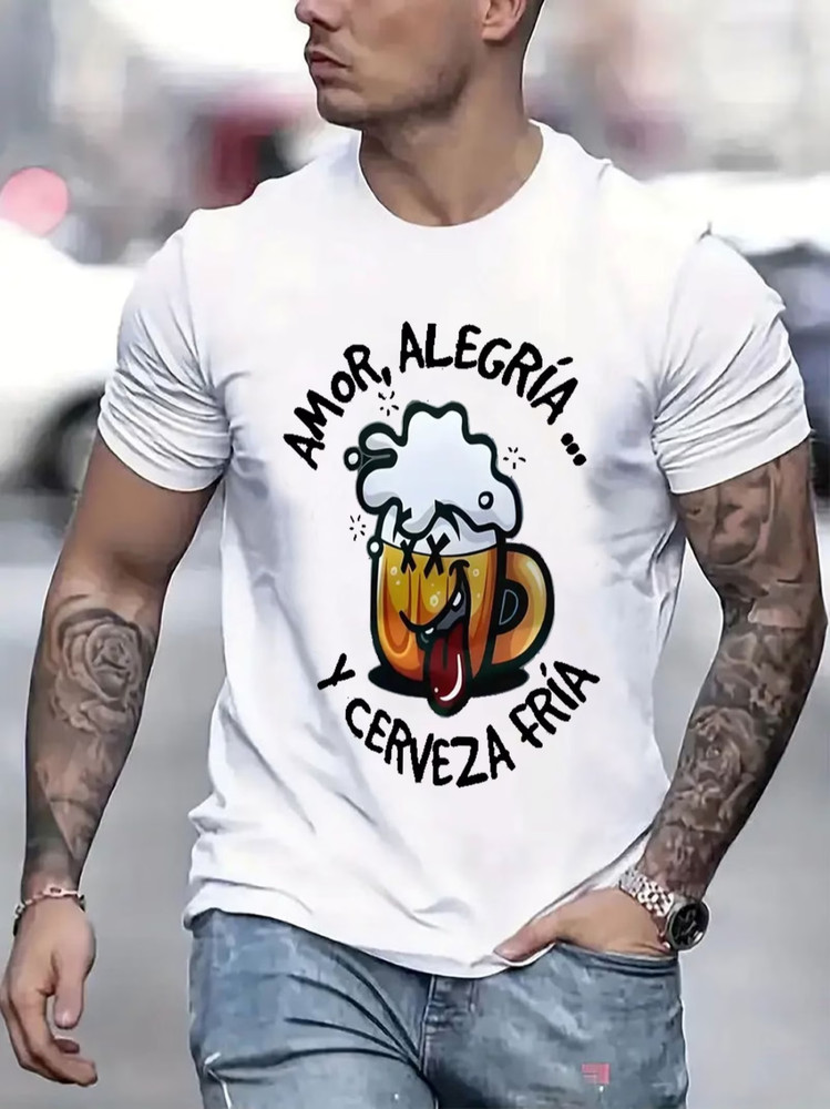 Men Casual Short Sleeve Tee 1 Pcs 100% Heavy Cotton