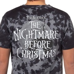 Nightmare Before Christmas T Shirt Mens Jack Front And Back Tie Dye Tee (L)