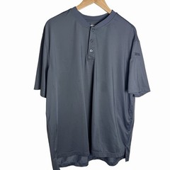 Duluth Trading T Shirt Cooling Henley Performance Tee Men’s XL Gray Short Sleeve