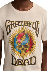 NWT Lucky Brand Grateful Dead White Sand Real Skull Graphic Tee M