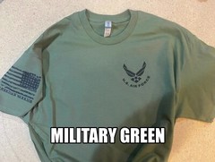 Air Force Military T-shirt With DD-214 Alumni USAF Chest Logo 190G