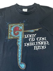 Vintage Glory To The Newborn King T Shirt Men’s Large Black Jesus God Religion