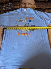 vintage F-15 eagle fighter jet t shirt men’s XL Thin Screen Stars Single stitch