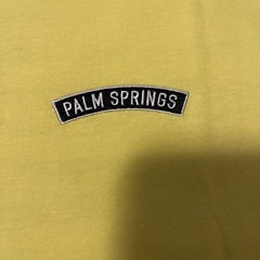 Pacsun Yellow Solid Crew Neck Short Sleeve T-Shirt L Palm Springs Embroidered