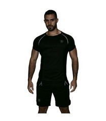 TOF PARIS Muscle Shirt Sports Gym Total Protection T-Shirt Black 40