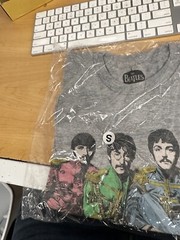 THE BEATLES MENS PORTRAIT T SHIRT GRAY