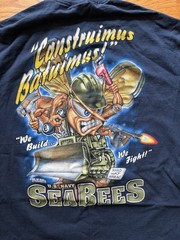 7.62 Design Men’s Navy Blue Seabee Graphic Crew Neck T-Shirt Large