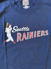 Ebbets Field Flannels Seattle Rainiers T-Shirt Navy Mens Medium