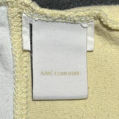 Aime Leon Dore Striped Ribbed Collar T Shirt Cream Red Green Men’s Size Medium