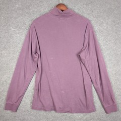 Brooks Brothers Mens Supima Cotton Mock Neck Performance Knit Shirt Purple M