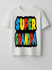 Men Gamer Super Grandpa Funny Father’s Day Graphic T-Shirt