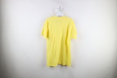 Vintage 90s Streetwear Mens Large Blank Short Sleeve Pocket T-Shirt Yellow USA