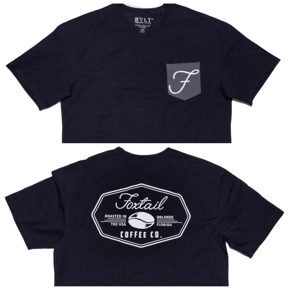 BYLT Foxtail Coffee Co. Drop Cut Lux Short Sleeve Pocket Shirt Orlando Large L