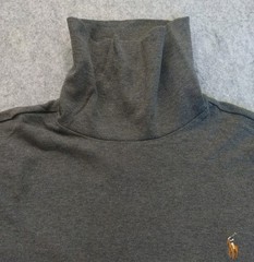 VTG Polo Ralph Lauren Gray Turtleneck Sweater Men’s Size M Embroidered Pony