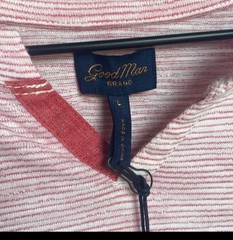 Good Man Brand Striped Victory V Notch Tee Nwt