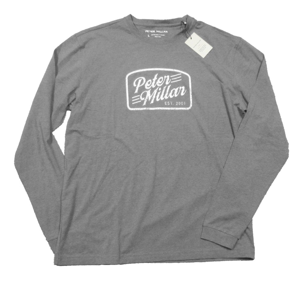Peter Millar Men’s Iron Crown Lite Graphic Print Crew-Neck Long-Sleeve T-Shirt