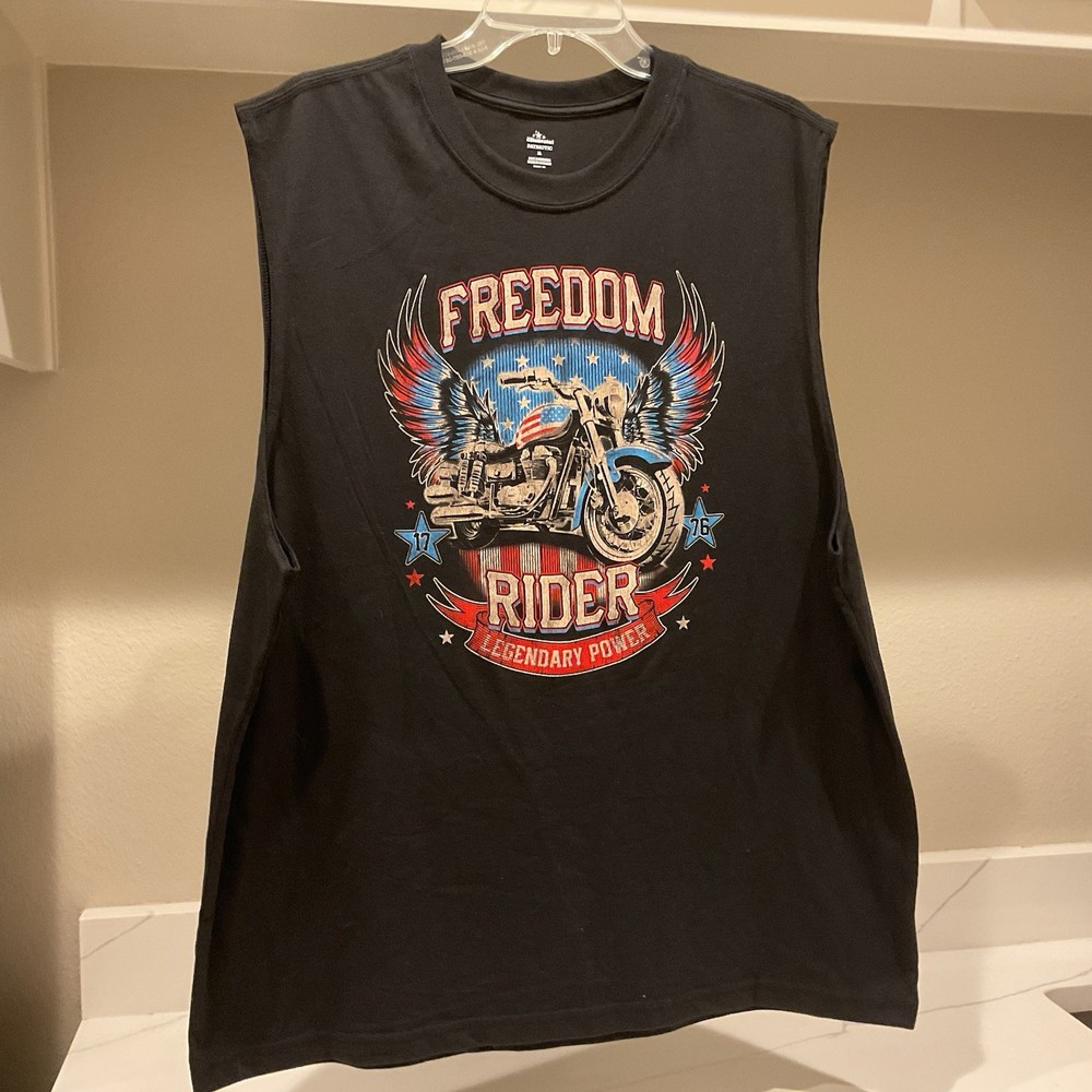 Way To Celebrate Americana Men’s Graphic Sleeveless Muscle Biker Tank Top XL