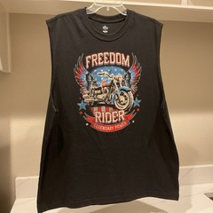 Way To Celebrate Americana Men’s Graphic Sleeveless Muscle Biker Tank Top XL