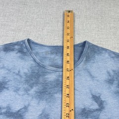 BYLT Tie-Dye Gym T-Shirt Mens Large Blue Relaxed Graphic Crew Neck Stretch