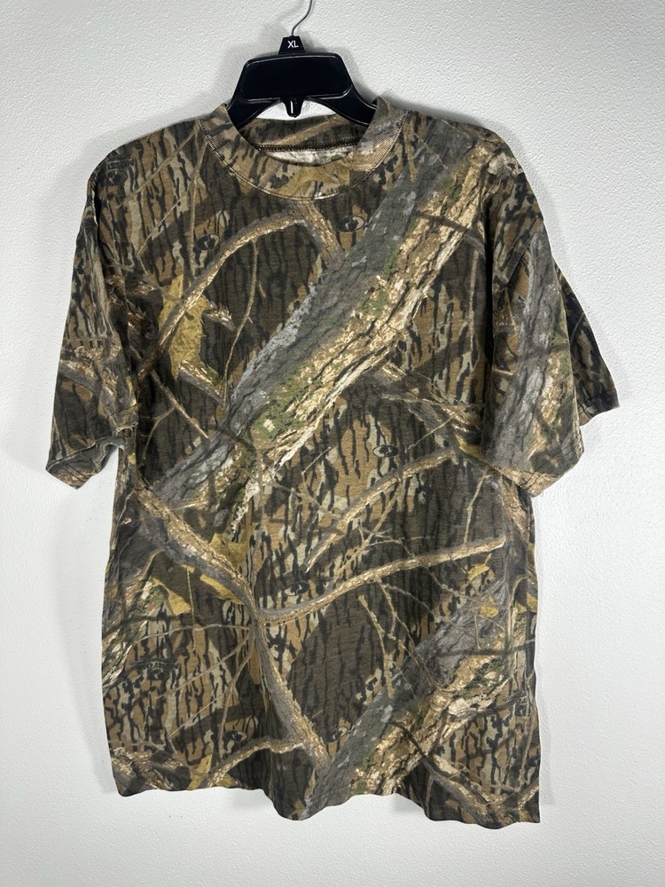 Mossy Oak Camo T-Shirt Men’s XL Woodland Hunting Graphic Outdoor Streetwear Tee