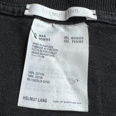 Helmut Lang Shirt Mens XL Black In Lang We Trust Graphic Slogan Tee 2018
