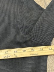 Faherty Thermal Knitwear Waffle Shirt Mens Large Long Sleeve Black