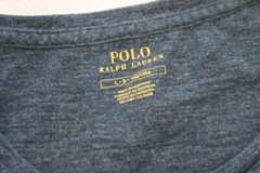Polo Ralph Lauren Tee Shirt Classic Fit Marled Dark Blue Mens Sz Large