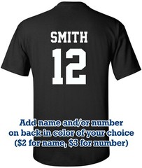 Custom Football T-Shirt w/ YOUR TEAM NAME fantasy practice league jersey parents