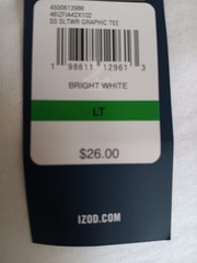 NWT IZOD TSHIRT SIZE LT WHITE COASTAL CLASSIC LIGHTHOUSE GRAPHIC TEE,,NWT,,LOOK
