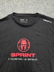 Spartan Men’s T Shirt Black Size Medium Graphic Print Sprint Finishers Comfort
