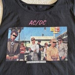 AC/DC Dirty Deeds Done Dirt Cheap Band Tank Top Size XL