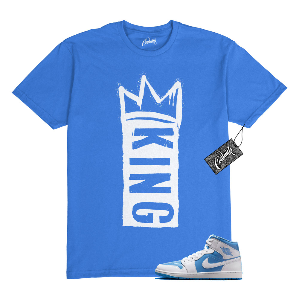 1 Mid Legend Blue White T Shirt to Match K1