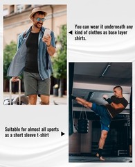 Men’s Compression Shirts, Compression Shirts for Men Short Sleeve Athletic, Q…