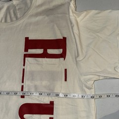 Rhude Vertical Logo Pocket T Shirt FW19 Off White Size XL Made In USA