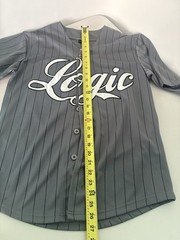 Logic “The Incredible True Story” Baseball Pinstripe Jersey Hip Hop Gray Size S