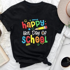 Happy Last Day Of School Shirt For Teacher & Student, Goodbye School Hello Summe