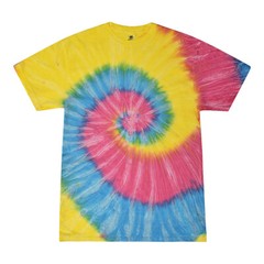 Tie Dye T-Shirts Multi-Color Adult XL 100% Cotton Colortone