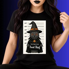 Halloween Cat Shirt Witchy T-Shirt Men Women UNisex 1
