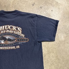 Vintage Harley Davidson Shirt Mens Large Black Y2K Flames Tribal Grunge Biker