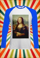 Mona Lisa Leonardo Da Vinci Men Women Long Short Sleeve Baseball T Shirt 1713
