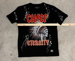 Eternity BC/AD Men’s Medium Indian Chief GRAPHIC Design Paint Splatter T-SHIRT