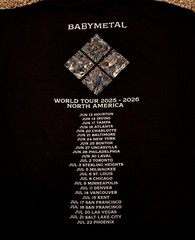 BABYMETAL OFFICIAL METAL FORTH FOXES 2025 tour dates shirt Su-metal vinyl cd LG