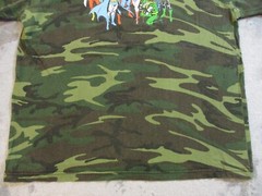 Vintage DC Comics Justice League Shirt Mens XL Green Camo Super Hero TV Movie