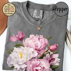 Pink Peony Lover Comfort Tee Shirt Gift Flower