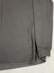 George Henley Shirt Mens Medium Black Ribbed Cuff Long Sleeve Streetwear Casual