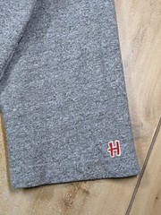 Homage 07 Vintage Style 3/4 Sleeve Baseball Tee Gray Blue Soft Cotton Blend XL