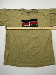 Punch Shirt Mens XL Green Kenya Flag Graphic Tee Embroidered Travel Souvenir